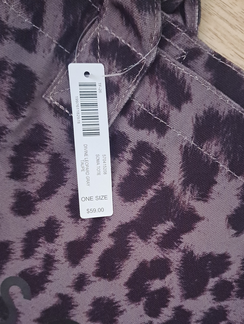 SOMA Divine  Leopard-Print Tote Bag - Grey Taupe - Picture 14 of 14
